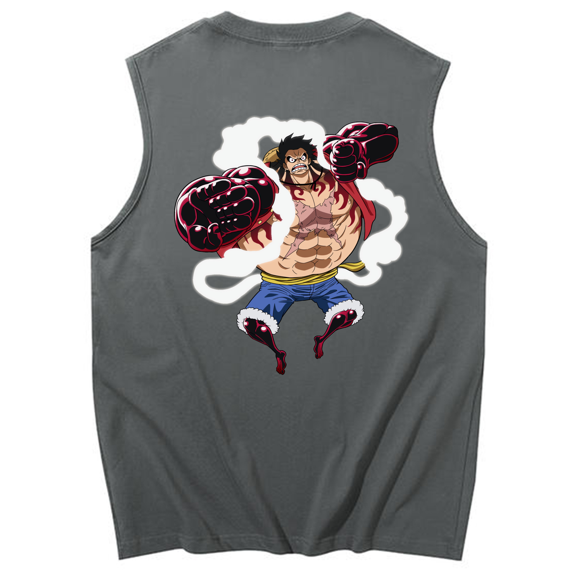 ワンピース モンキー・D・ルフィ ONE PIECE Monkey D. Luffy コットン100％タンクトップ（背面プリント）